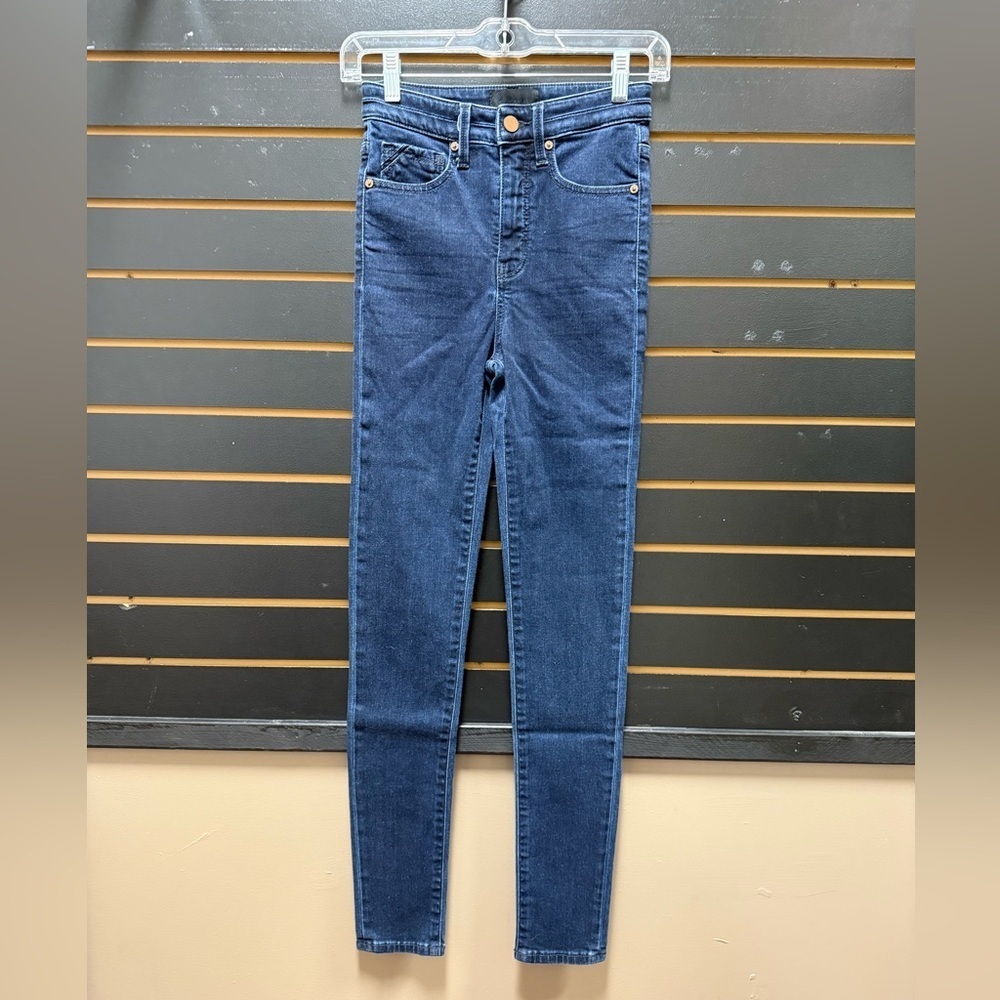Buckle Black Sculpted High Rise Skinny Jeans Dark Wash 24x30